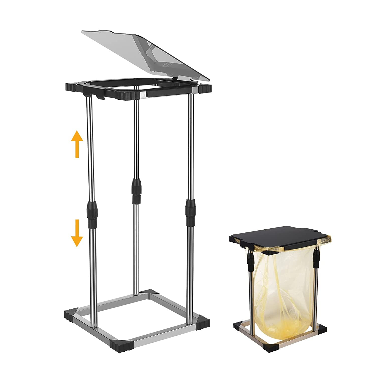 JOYTUTUS Trash Bag Holder,Collapsible Garbage Bag Holder with Lid,1628