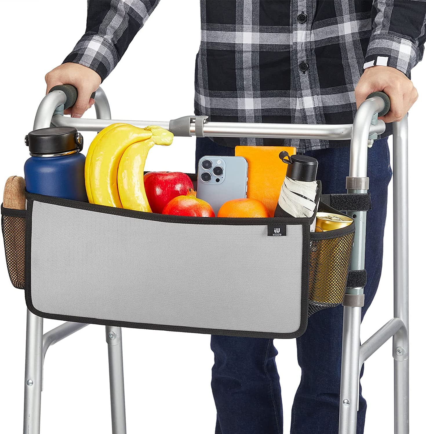 JOYTUTUS Walker Bag with Cup Holder Folding Large Capacity Storage