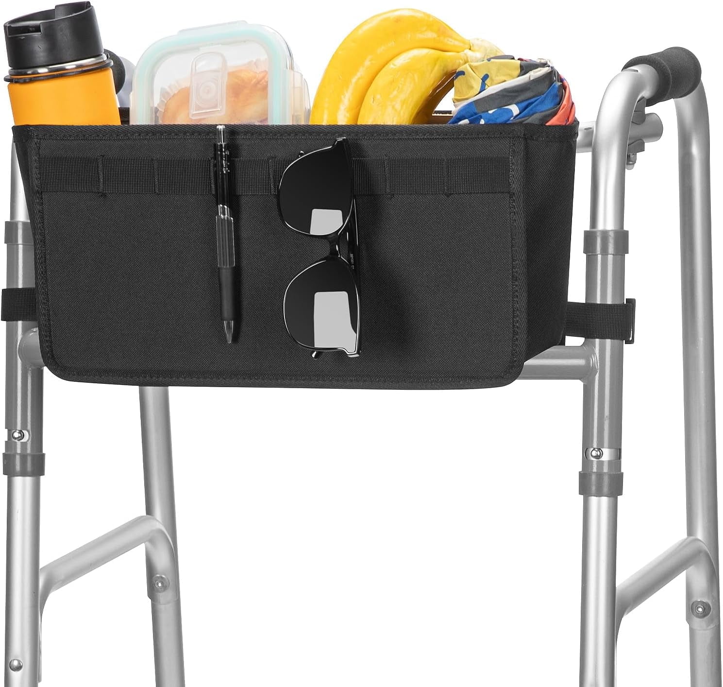 JOYTUTUS Walker Bag,Folding Walker Basket Organizer&Wheelchair