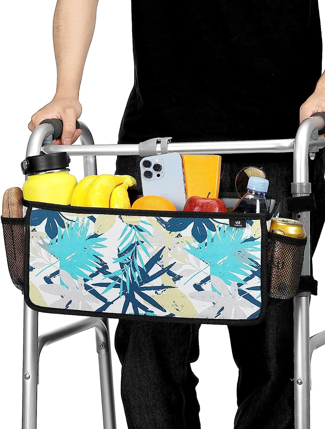 JOYTUTUS Walker Bag,Folding Walker Basket Organizer&Wheelchair