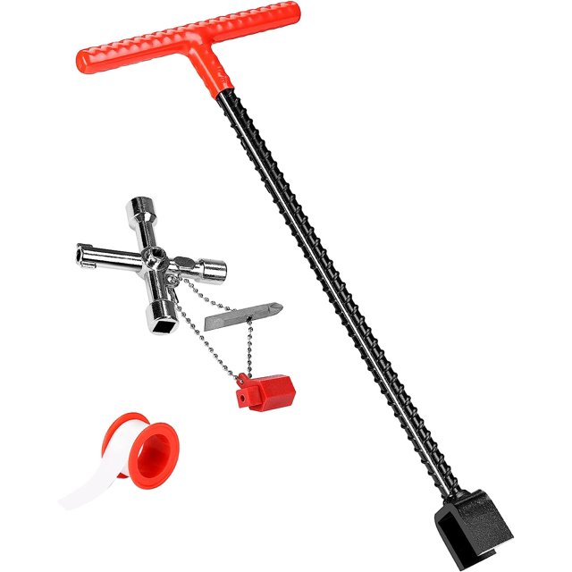 JOYTUTUS Water Meter Key 17 inch,Valve Wrench Tool ,Water Shut Off Tool