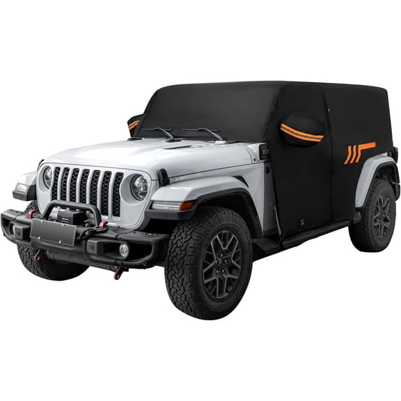JOYTUTUS Wrangler Cab Cover with Zipper Access ,Waterproof UV50+ Windproof, 4 Door for Wrangler JK JL 4 Doors 2007-2026