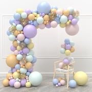 JOYYPOP Pastel Balloon Garland Kit, 148-Piece Rainbow Macaron Arch Set for Christmas Decor Holiday Party Decorations
