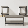thumbnail image 1 of JOZ 3-Piece Coffee Table Set for Living Room, End Table Set with Storage, Includes 1 Coffee Table and 2 End Tables, Rock Gray, 1 of 8