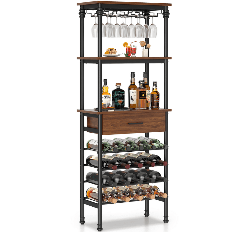 Wine Cellar Alcohol Storage Rack Metal Wine Rack Bar Shelves Wall