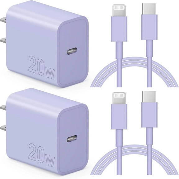 JOZASHON PD 20W High Speed Phone Charger Charger with 6ft USB-C to Lightning Cable, Fast Charging Compatible for iPhone 14/14Pro/13/13 Pro/12/12Pro/XS/Max/XR/X/8/8 Plus