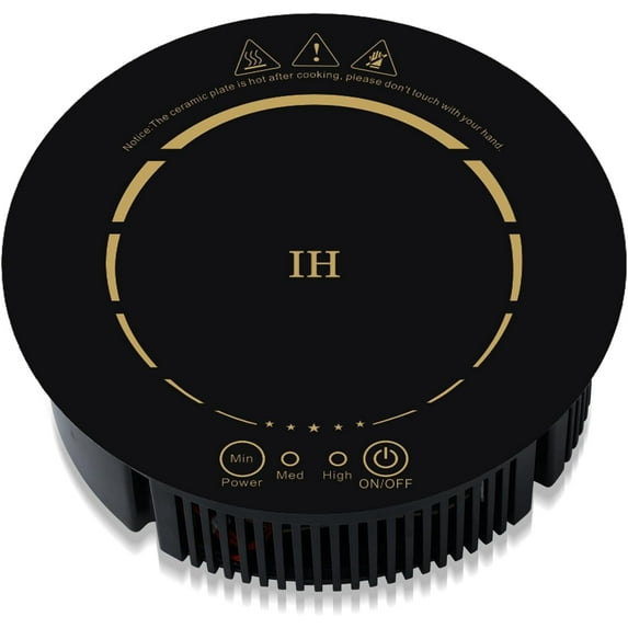 JOZOOES insert length” 1-Coil Black Countertop Burner