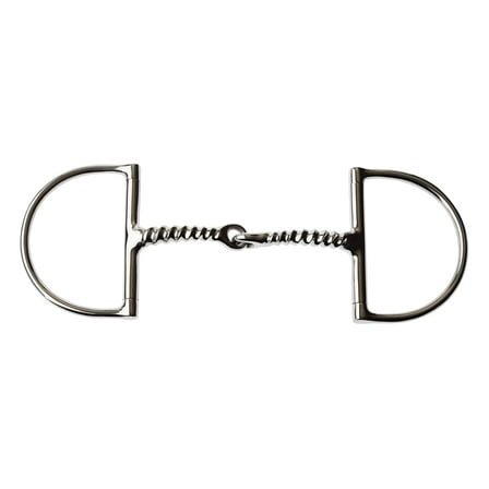 JP Korsteel Stainless Steel Corkscrew Mouth Dee Ring Snaffle Bit, 5"