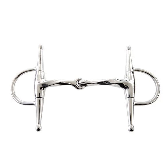JP Korsteel Stainless Steel Jointed Slow Twist Full Cheek Snaffle Bit, 5"