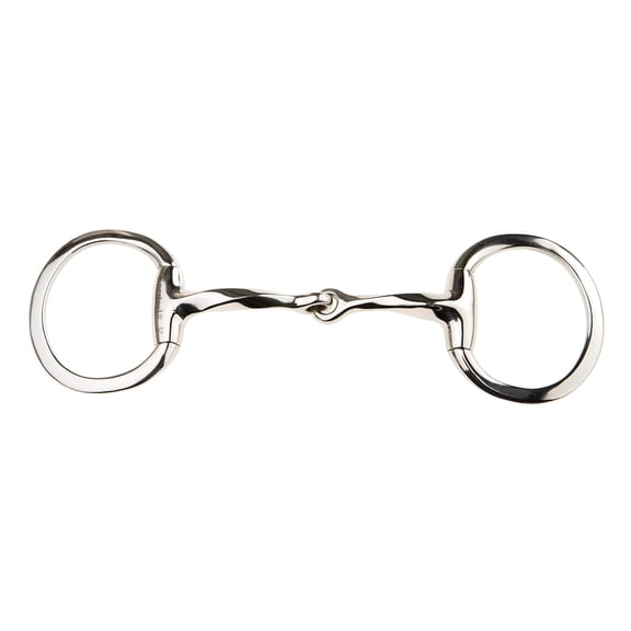 JP Korsteel Stainless Steel Slow Twist Eggbutt Snaffle Bit, 4.75"