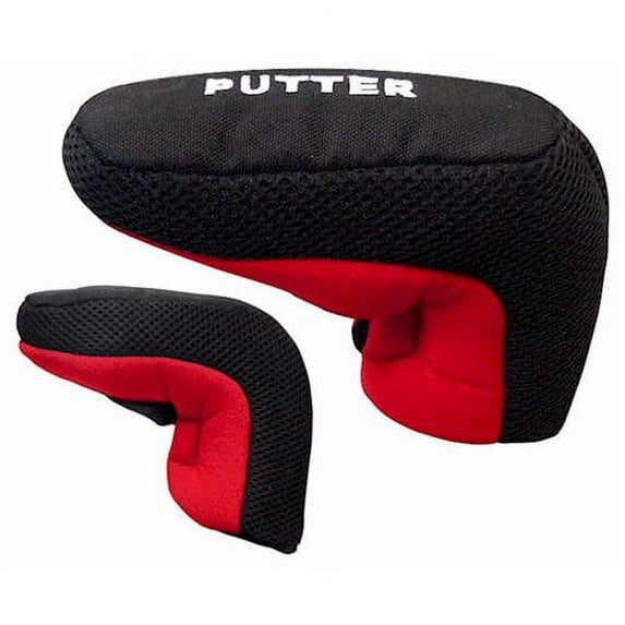 JP Lann Golf Putter Headcover, Anser/Blade Style, Black-Red