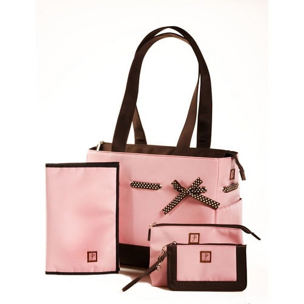 JP Lizzy Classic Diaper Tote Set - Strawberry Truffle - Walmart.com