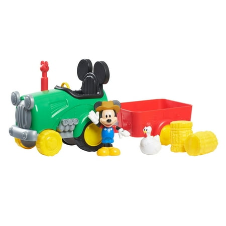 JP Mickey & Minnie Mickey Mouse Barnyard Fun Tractor, Multi Colour