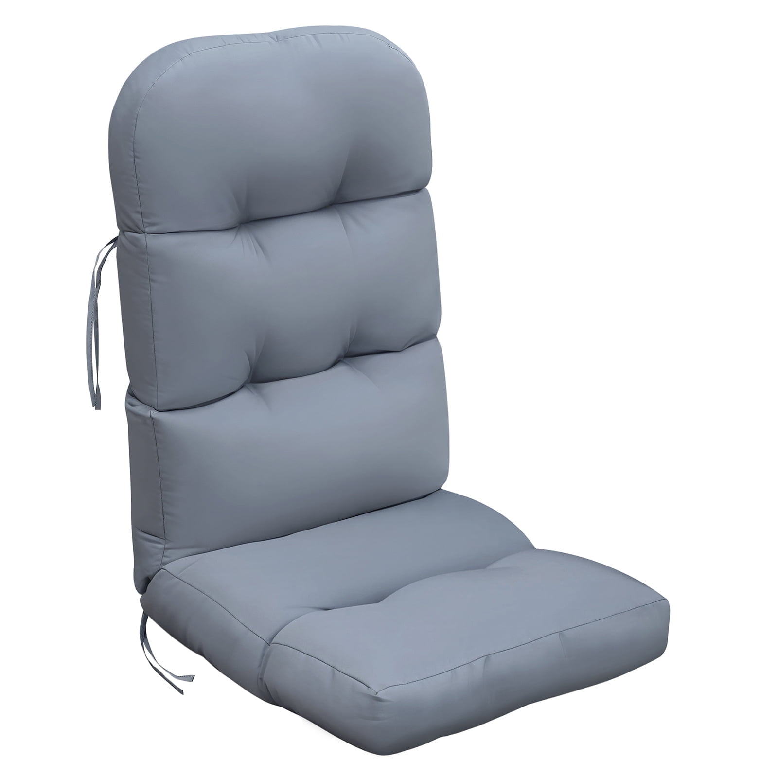 JP OUTDOOR Adirondack Chair Cushion, Rocking Chair Cushion 46.5x19.7x4 inch, High Back Cushion of Upper and Lower with Ties, Grey