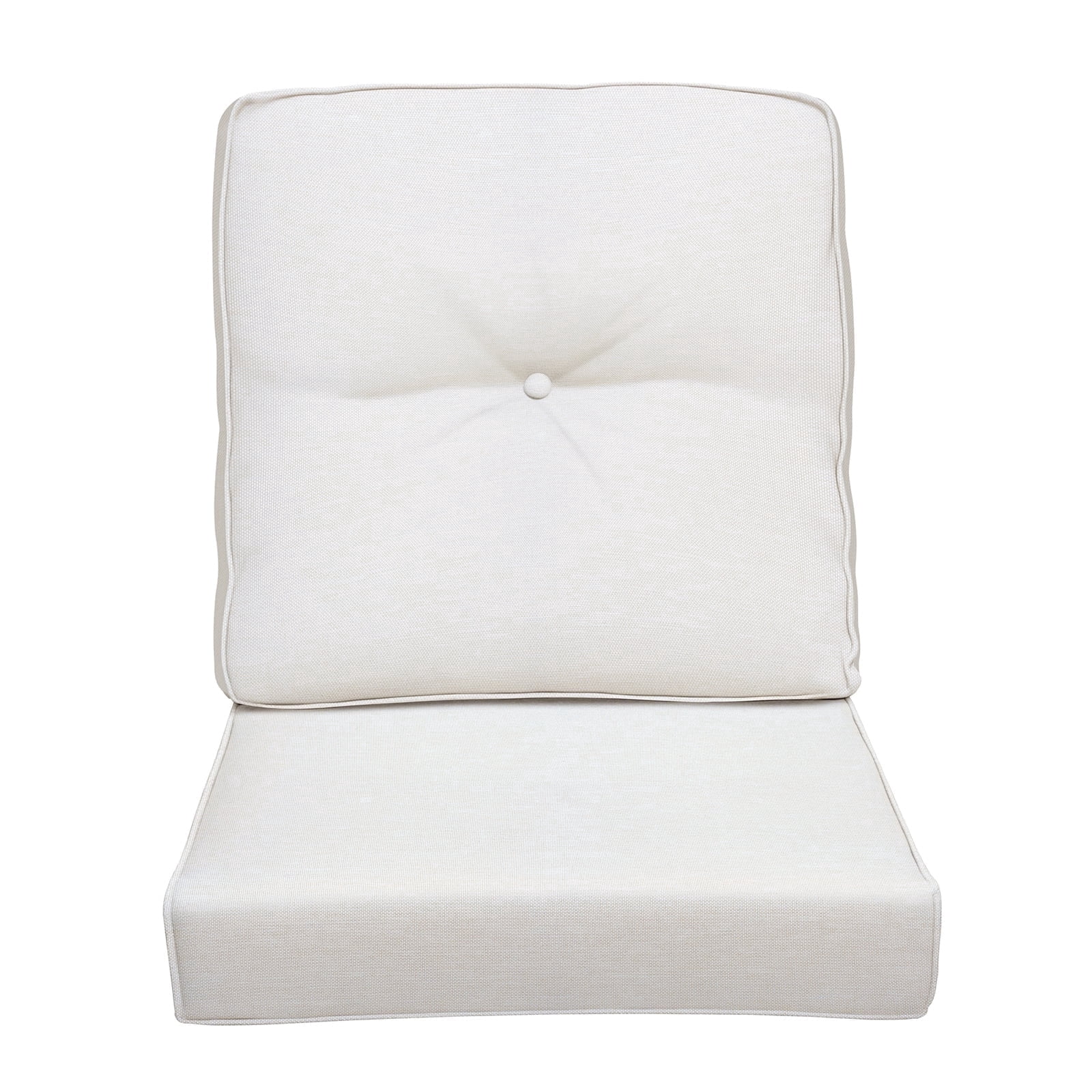 JP Outdoor 2-Piece Deep Seat Cushion,Patio Lawn Chair Cushions,Water Repellent,Fade Resistant,Beige