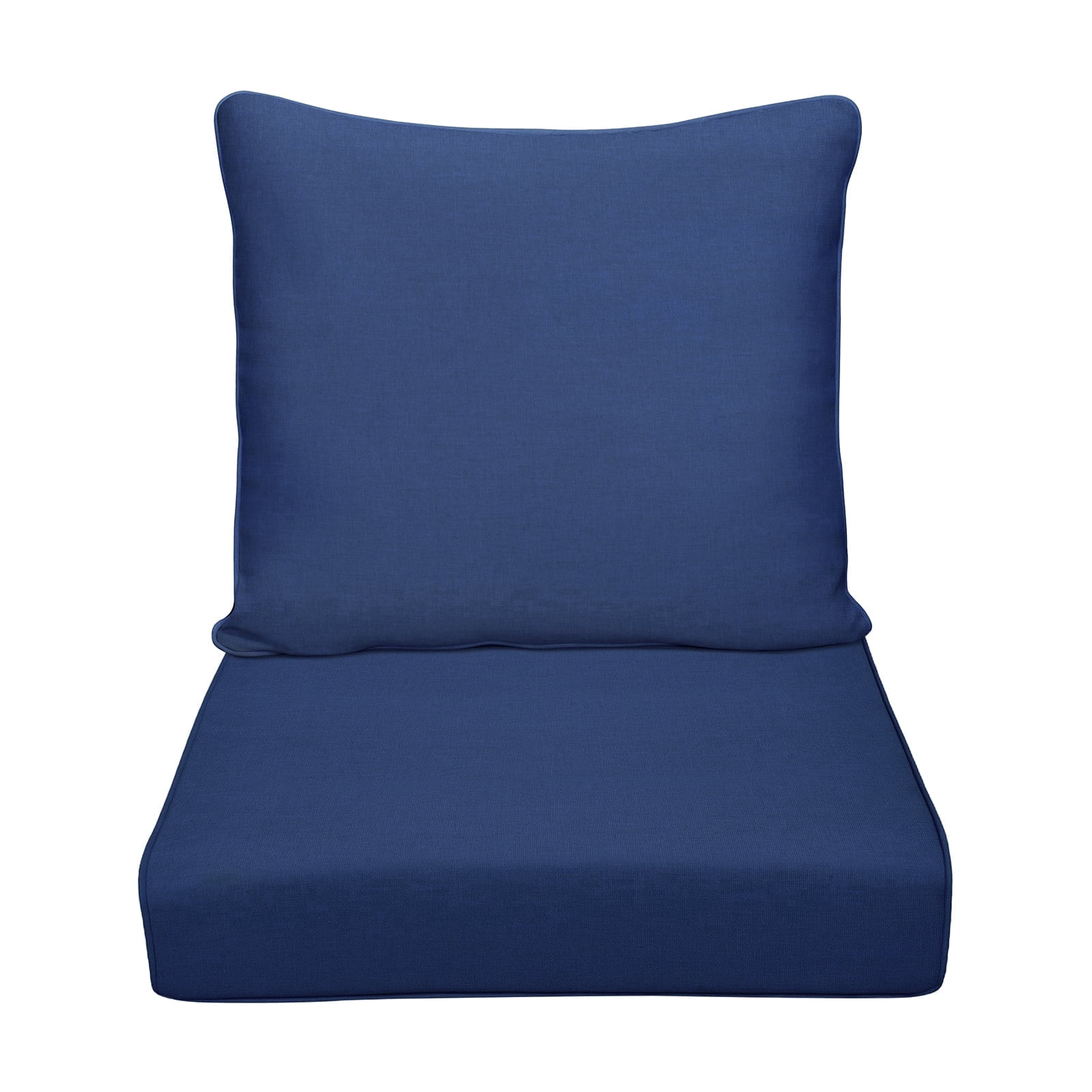 JP Outdoor 24" x 24" Patio Deep Seat Cushion Set, Outdoor Lawn Chair Cushion, Water Resistant & Fade Resistant, Navy Blue