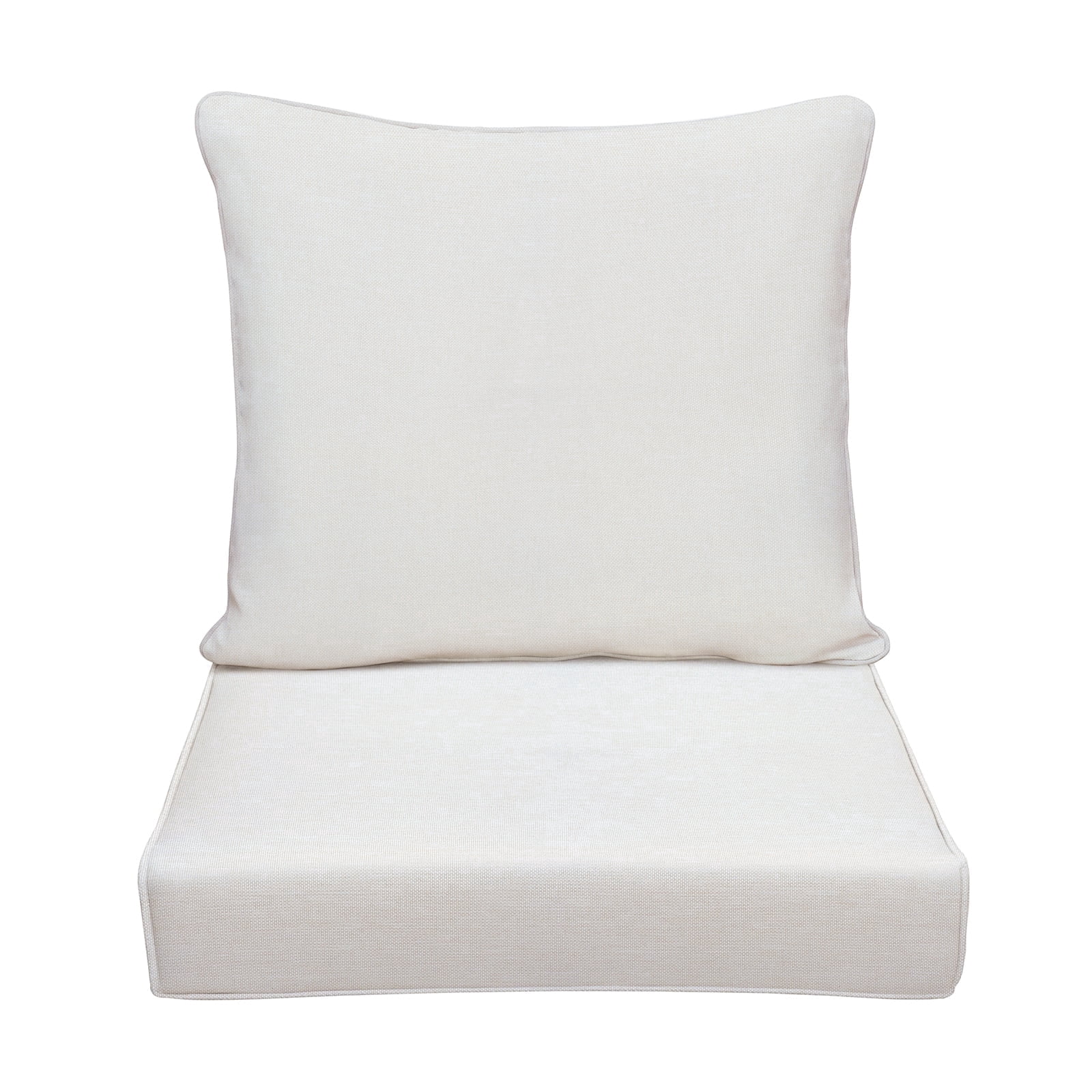 JP Outdoor 24" x 24" Patio Furniture Replacement Chair Cushion, Outdoor Seat Cushion Set,Water Resistant & Fade Resistan,Beige