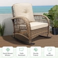 thumbnail image 1 of JP Outdoor Modern Farmhouse Wicker Rocking Chair for Indoor or Outdoor Patio,Khaki(Beige Wicker), 1 of 9