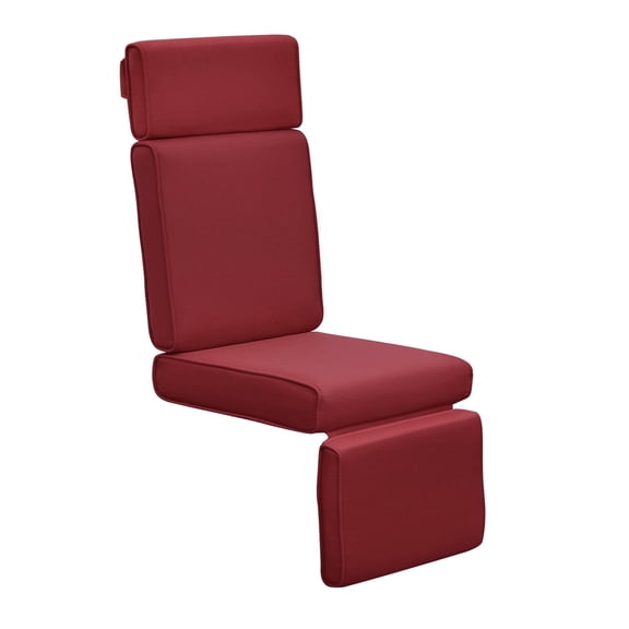 JP Outdoor Replacement Waterproof Cushion for Indoor or Outdoor Recliner Chair,Red