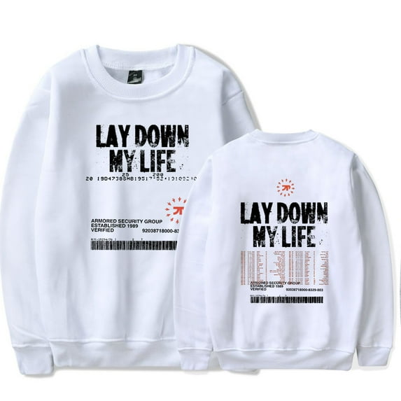 JPEGMAFIA Lay Down My Life Tour crew neck sweatshirt Merch Long sleeve Fashion Casual Hooded Sweatshirts