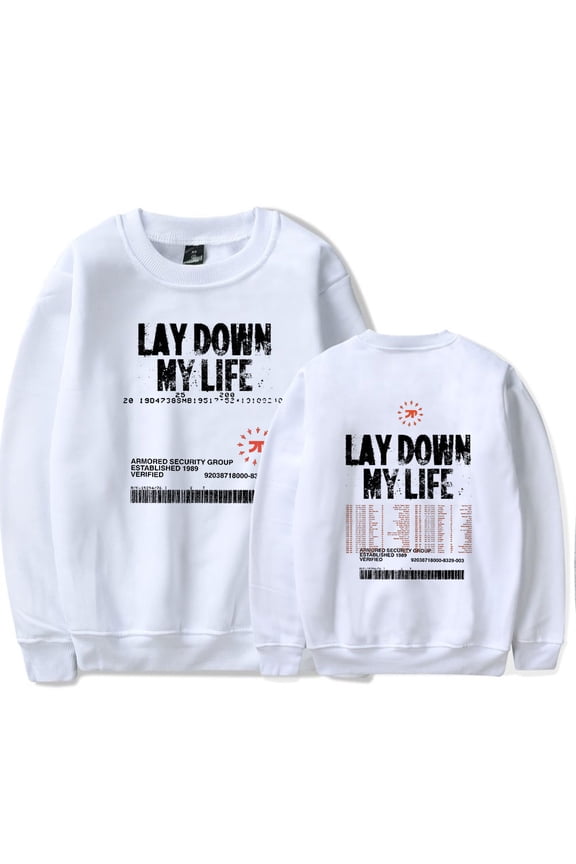 JPEGMAFIA Lay Down My Life Tour crew neck sweatshirt Merch Long sleeve Fashion Casual Hooded Sweatshirts
