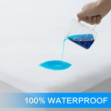 JPHOME Queen Size Waterproof Mattress Protector Cover with Deep Pocket Fitted Up to 8"-21", Cotton Terry Surface, Noiseless / Comfort