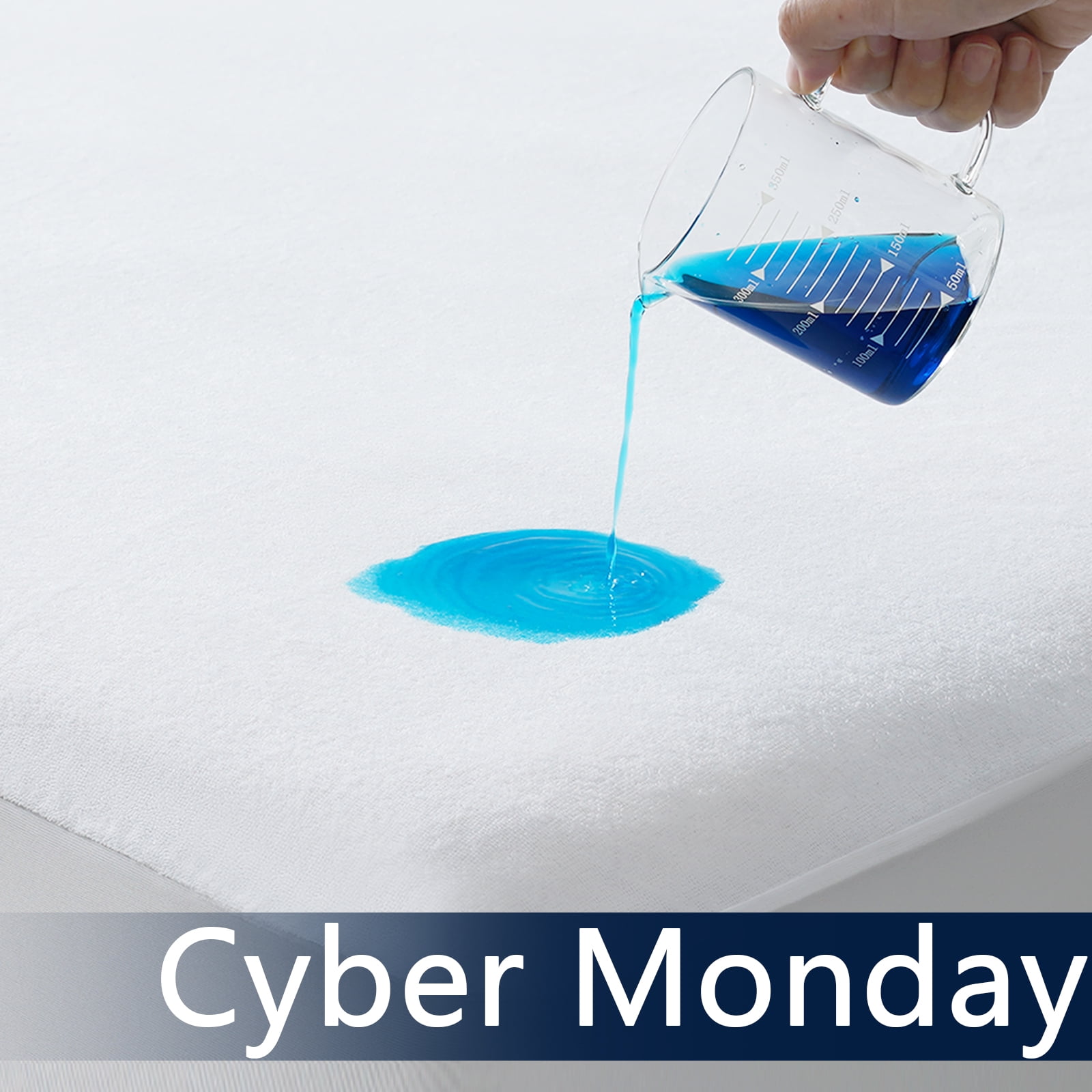 JPHOME Twin Size Waterproof Mattress Protector Cover with Deep Pocket Fitted up to 8"21", 100