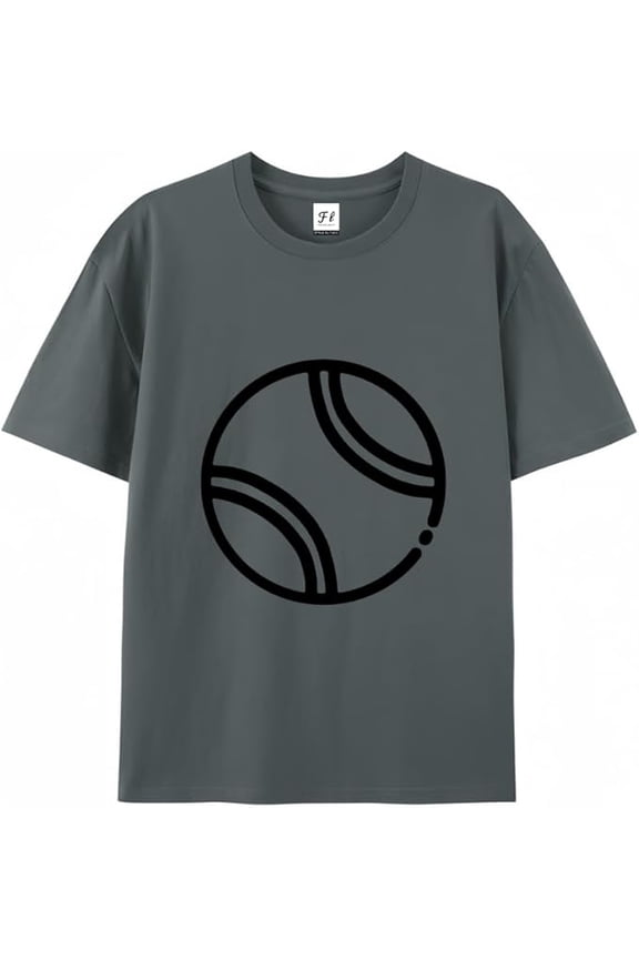 Ball Sports T-Shirt Short Sleeve, 100% Soft Cotton for Odor-Free & Warm, DTG Printing for HD, Fade-Resistant Image &Text, Personalized Gift for Men & Women