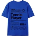 thumbnail image 1 of JPLILY Tennis Player T-Shirt Short Sleeve, 100% Soft Cotton for Odor-Free & Warm, DTG Printing for HD, Fade-Resistant Image &Text, Personalized Gift for Men & Women, 1 of 1