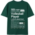 thumbnail image 1 of JPLILY Volleyball Player T-Shirt Short Sleeve, 100% Soft Cotton for Odor-Free & Warm, DTG Printing for HD, Fade-Resistant Image &Text, Personalized Gift for Men & Women, 1 of 1