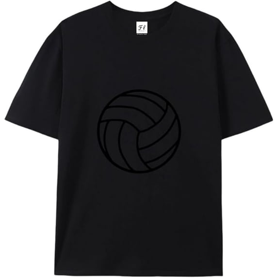 JPLILY Volleyball Player T-Shirt Short Sleeve, 100% Soft Cotton for Odor-Free & Warm, DTG Printing for HD, Fade-Resistant Image &Text, Personalized Gift for Men & Women