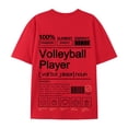 thumbnail image 1 of JPLILY Volleyball Player T-Shirt Short Sleeve, 100% Soft Cotton for Odor-Free & Warm, DTG Printing for HD, Fade-Resistant Image &Text, Personalized Gift for Men & Women, 1 of 1