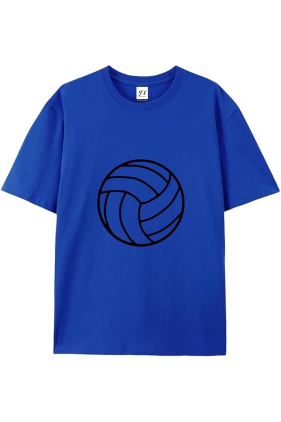 Volleyball Player T-Shirt Short Sleeve, 100% Soft Cotton for Odor-Free & Warm, DTG Printing for HD, Fade-Resistant Image &Text, Personalized Gift for Men & Women