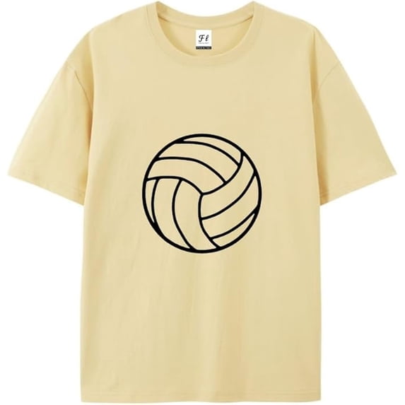 JPLILY Volleyball Player T-Shirt Short Sleeve, 100% Soft Cotton for Odor-Free & Warm, DTG Printing for HD, Fade-Resistant Image &Text, Personalized Gift for Men & Women