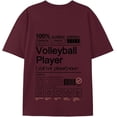 thumbnail image 1 of JPLILY Volleyball Player T-Shirt Short Sleeve, 100% Soft Cotton for Odor-Free & Warm, DTG Printing for HD, Fade-Resistant Image &Text, Personalized Gift for Men & Women, 1 of 1
