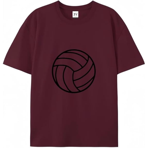 JPLILY Volleyball Player T-Shirt Short Sleeve, 100% Soft Cotton for Odor-Free & Warm, DTG Printing for HD, Fade-Resistant Image &Text, Personalized Gift for Men & Women