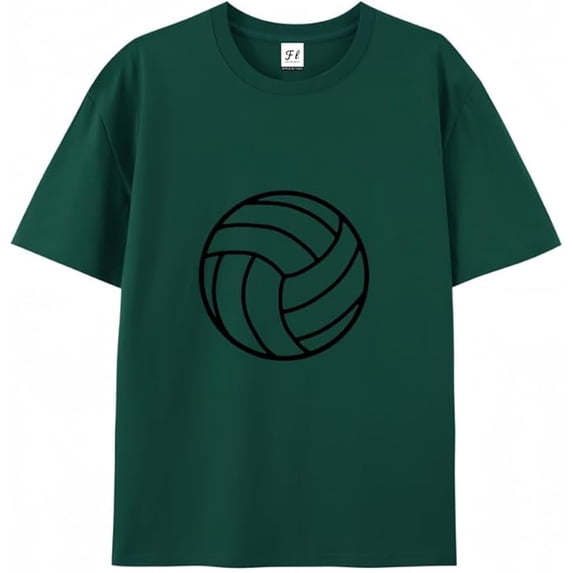 JPLILY Volleyball Player T-Shirt Short Sleeve, 100% Soft Cotton for Odor-Free & Warm, DTG Printing for HD, Fade-Resistant Image &Text, Personalized Gift for Men & Women