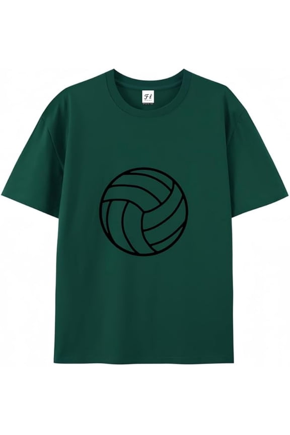 Volleyball Player T-Shirt Short Sleeve, 100% Soft Cotton for Odor-Free & Warm, DTG Printing for HD, Fade-Resistant Image &Text, Personalized Gift for Men & Women