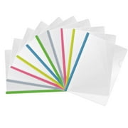 JPLZi 10pcs Transparent File Folder Sliding Bar Report Covers for A4 Report Display Cover Organizer