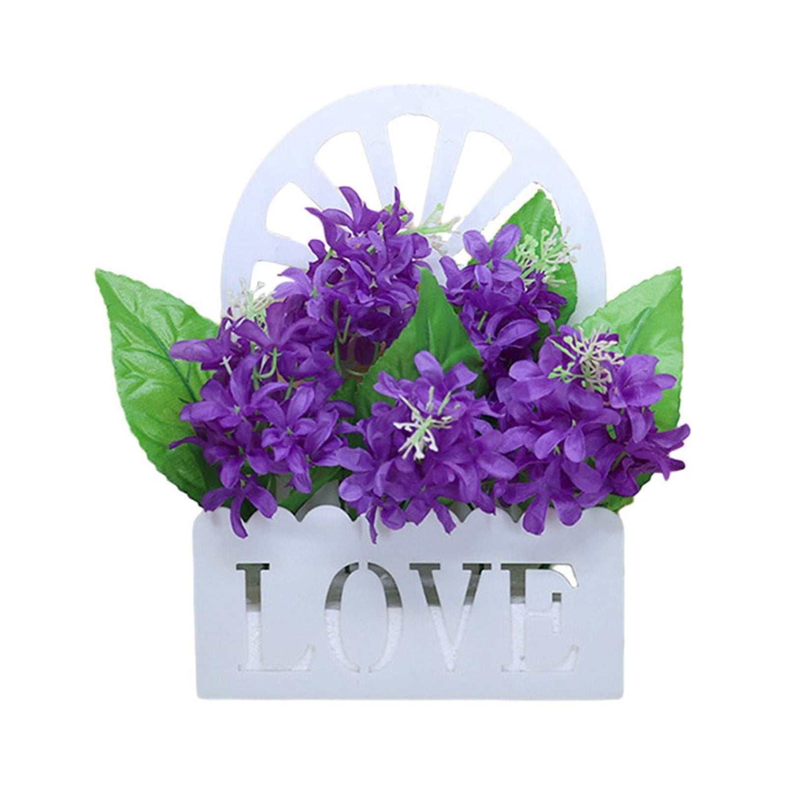 JPLZi Artificial Silk Flowers In Hanging Basket Outdoor Indoor Patio