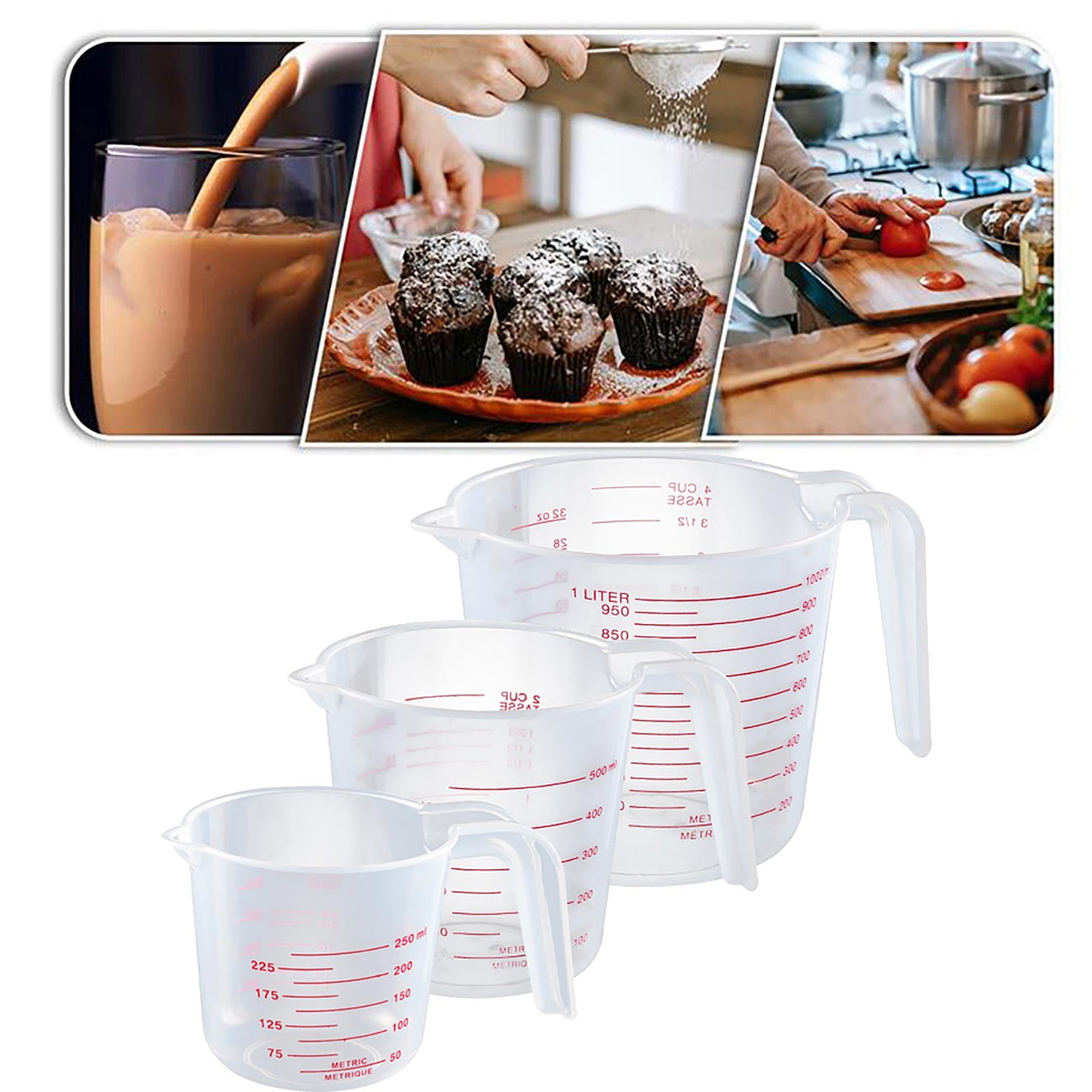 JPLZi Graduated Water Cup Oil Measuring Cup Graduated Measuring Cup