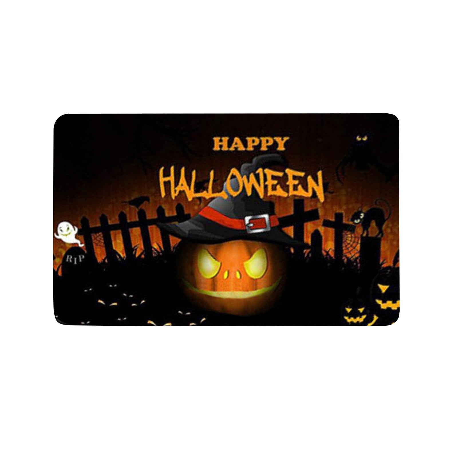 JPLZi Halloween Doormat Blanket Home Front Door Decorations