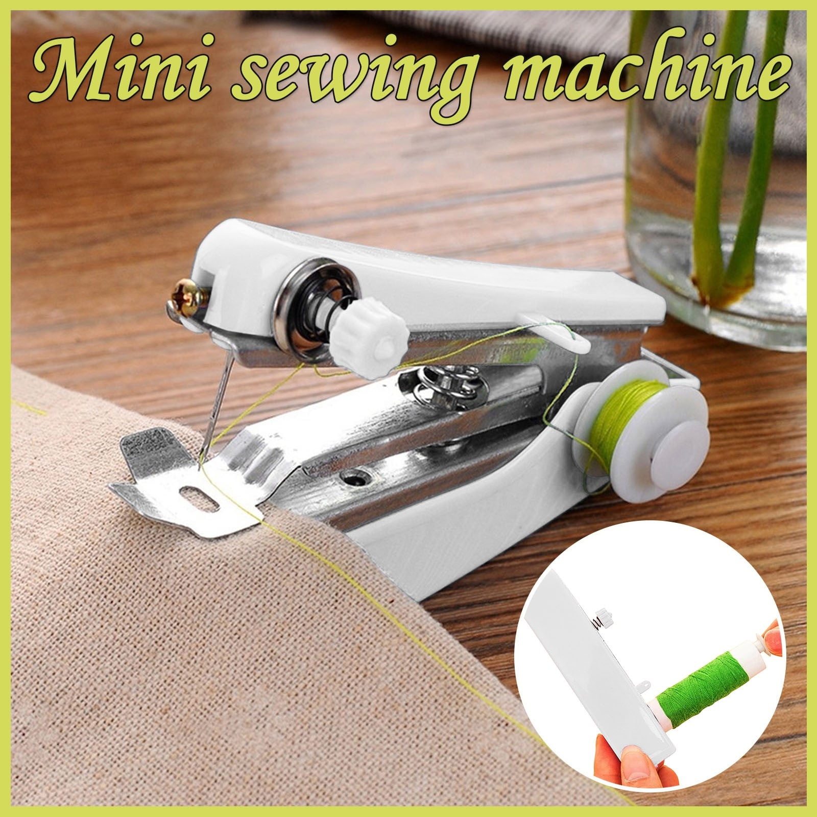 JPLZi Handheld Sewing Machine Portable Needlework Cordless Mini Hand