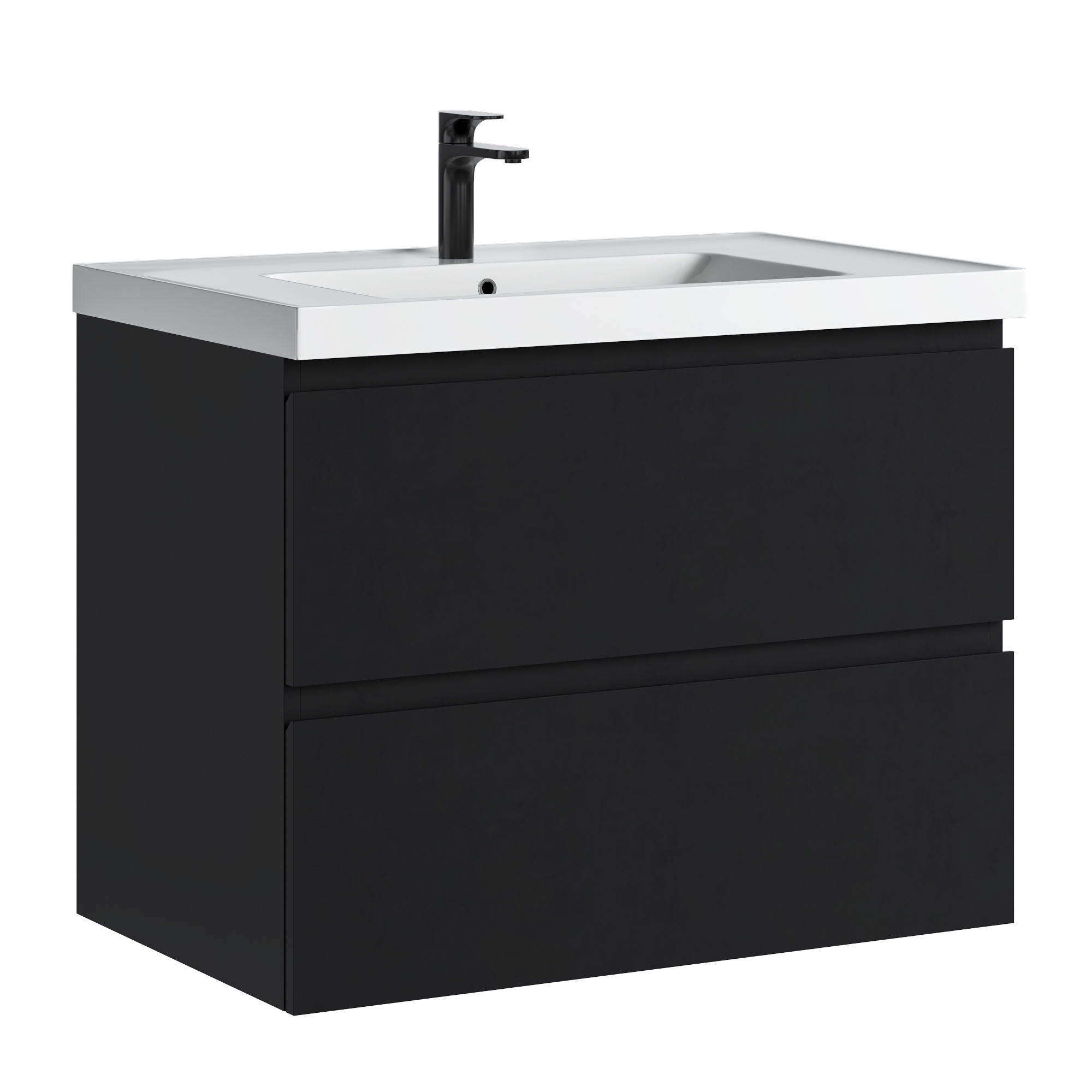 JPND 30" Bathroom Vanity with Single Hole Sink Top, Wall Mounted