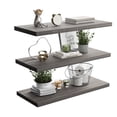 thumbnail image 1 of JPND 36 inch Wooden Floating Wall Shelf with Invisible Brackets Set of 3, for Bedroom/Bathroom/Living Room and Kitchen Storage,Gray, 1 of 7