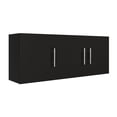 thumbnail image 1 of JPND 54" Wall Cabinet in Black, Kitchen Garage Laundry Wall Mounted Storage Cabinet with Adjustable Shelf and Soft Door, 1 of 10