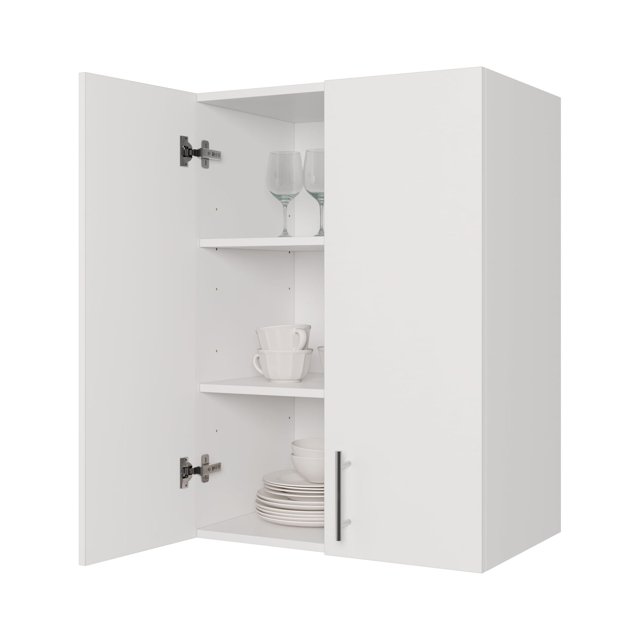 JPND Wall Mounted Wooden Storage 24" W x 33" H x 16" D White