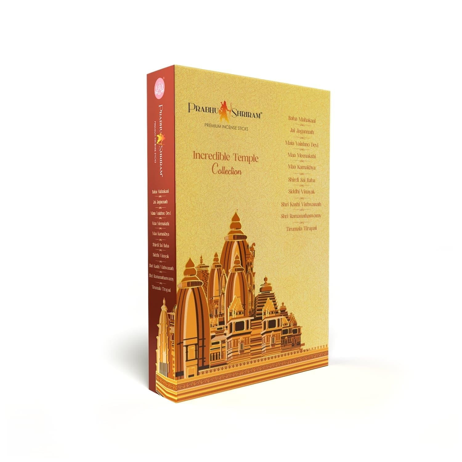 JPSR Prabhu Shriram Incredible Temple Premium Incense Sticks Gift Box - Set of 10