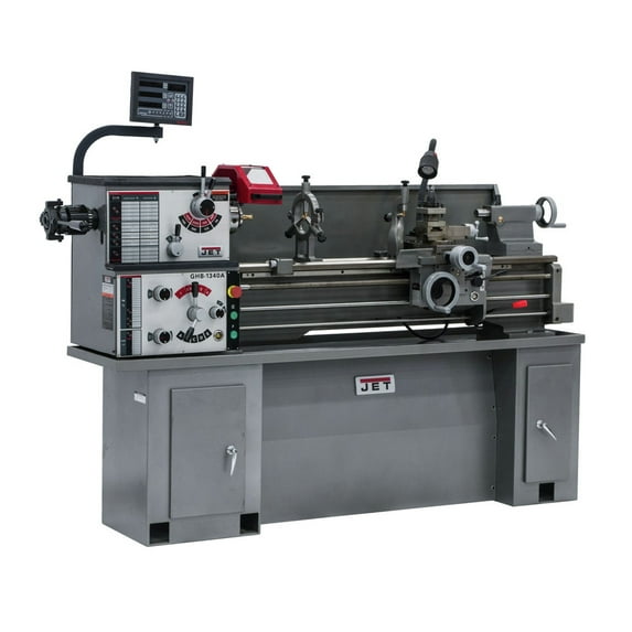 JPW Industries WC321123 GHB-1340A Lathe with ACU-RITE 200SDRO & Taper Attachment Installed