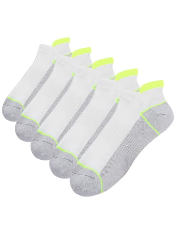Copper Infused Low Cut Athletic Running Socks Improve Foot Health Odor Control Moisture Wicking Durable Ankle Socks for Sweaty Feet 5 Pairs